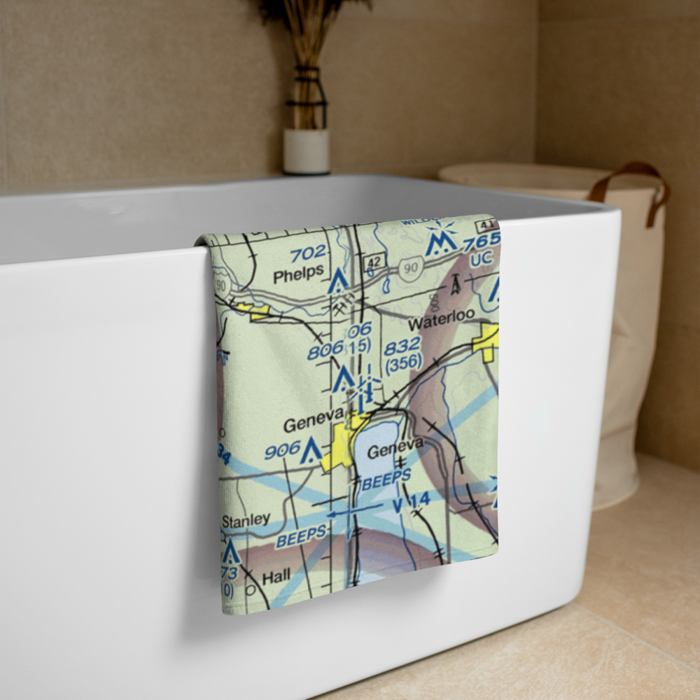 Hopewell Airpark (90NY) VFR Sectional Towel 