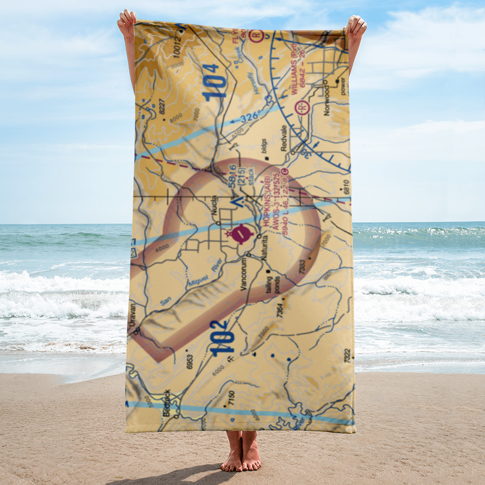 Hopkins Field (AIB) VFR Sectional Towel 