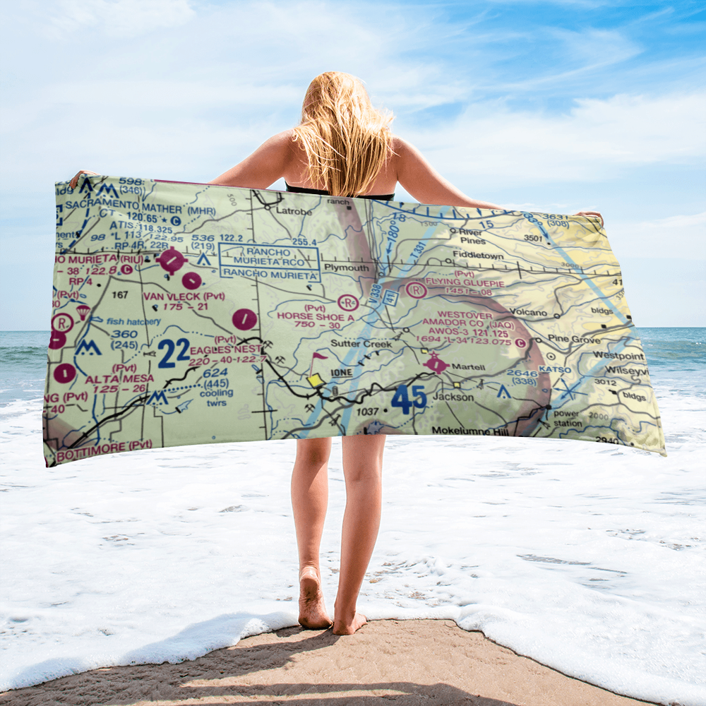 Horse Shoe A Ranch Airport (CA71) VFR Sectional Towel 