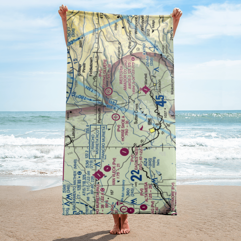 Horse Shoe A Ranch Airport (CA71) VFR Sectional Towel 