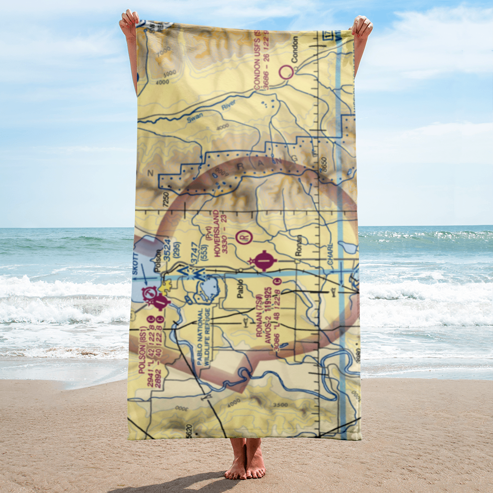 Hoversland Airport (MT19) VFR Sectional Towel 