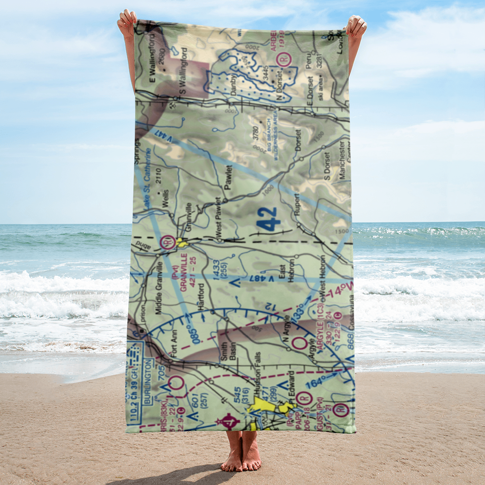 Hulett Landing Strip (VT60) VFR Sectional Towel 