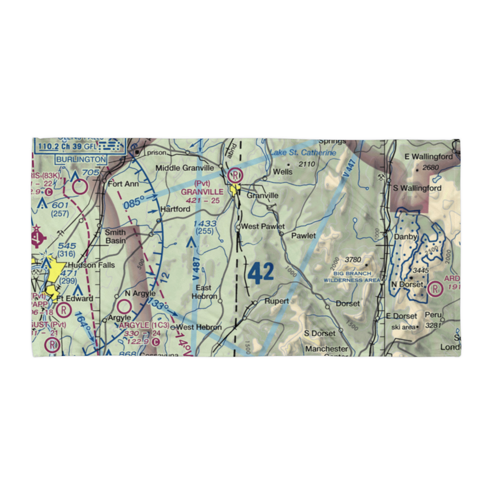 Hulett Landing Strip (VT60) VFR Sectional Towel 