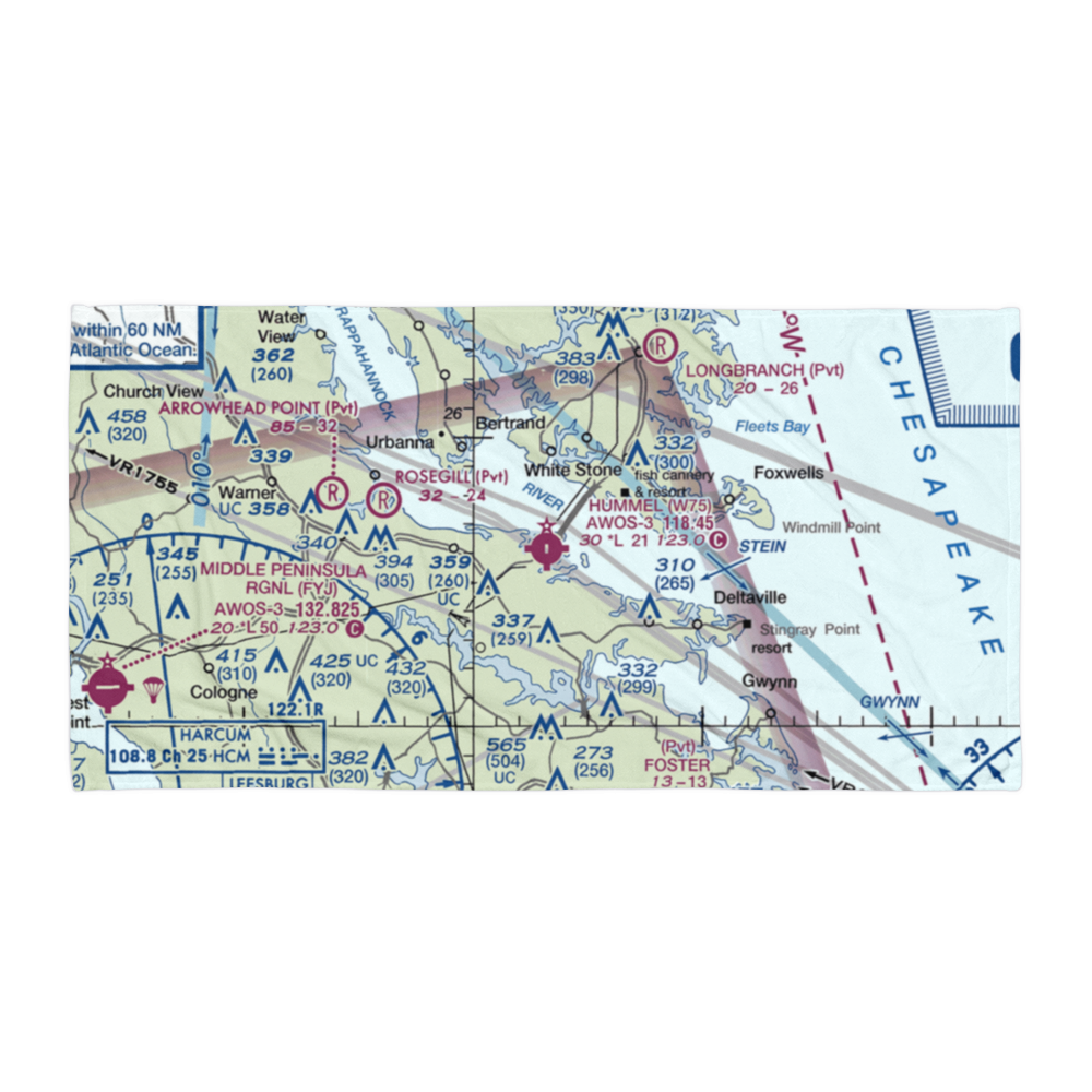 Hummel Field (W75) VFR Sectional Towel 