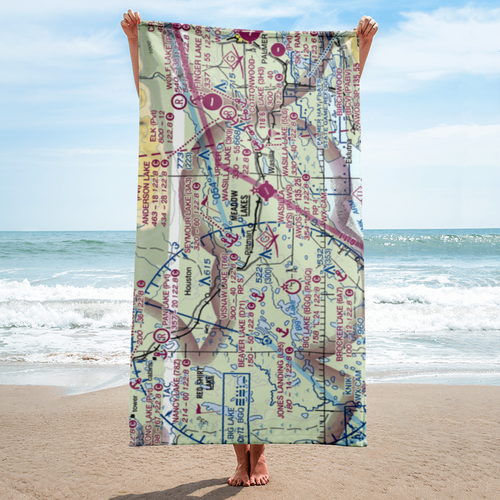 Hunt Strip (10AK) VFR Sectional Towel 