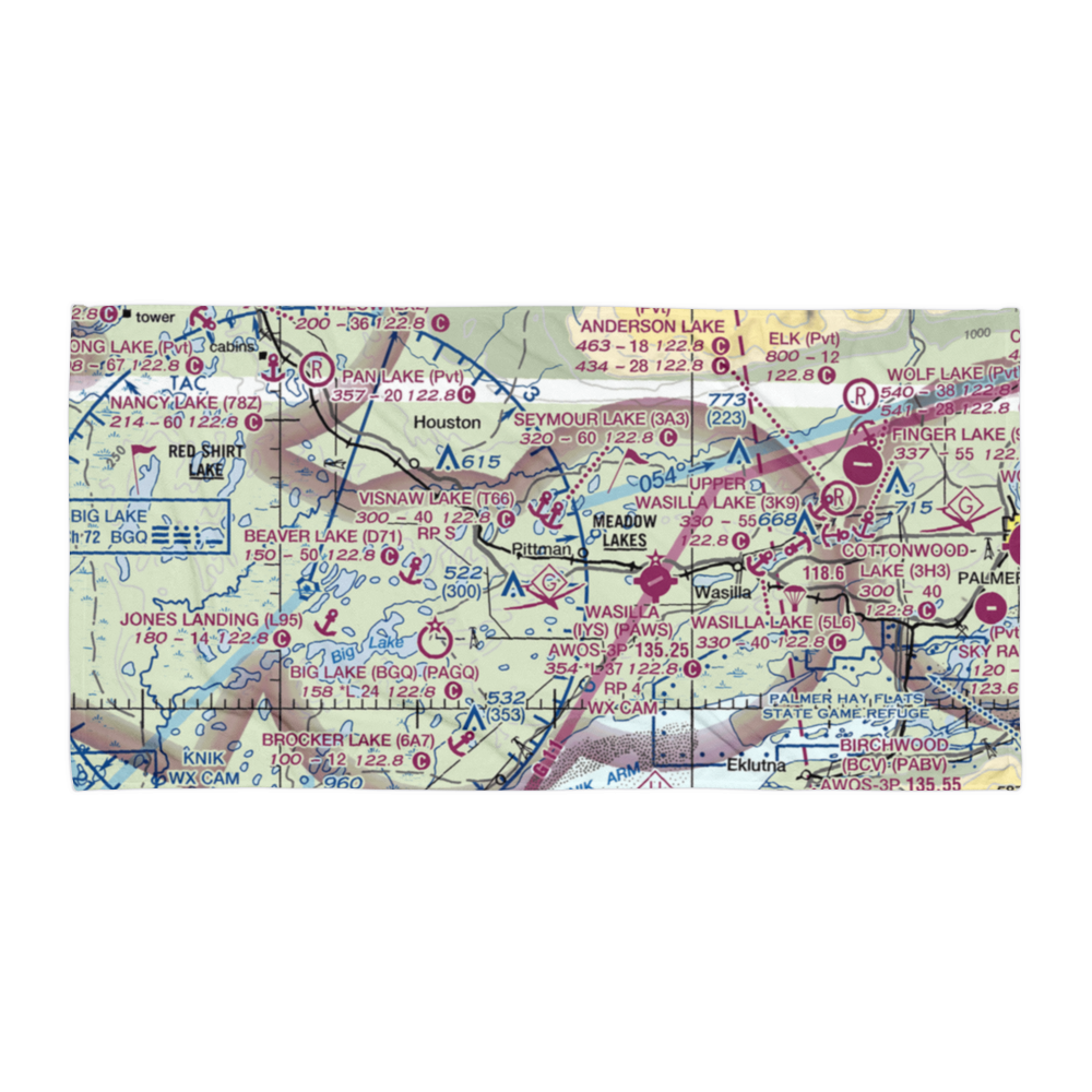 Hunt Strip (10AK) VFR Sectional Towel 