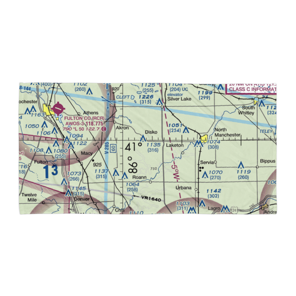 Hunter Airport (82IN) VFR Sectional Towel 