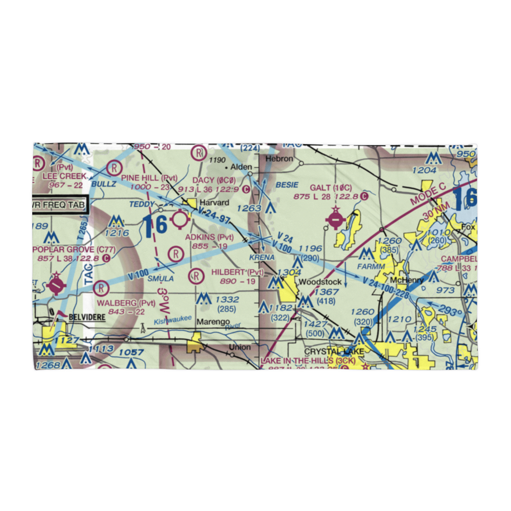 Hunter Airport (8LL1) VFR Sectional Towel 