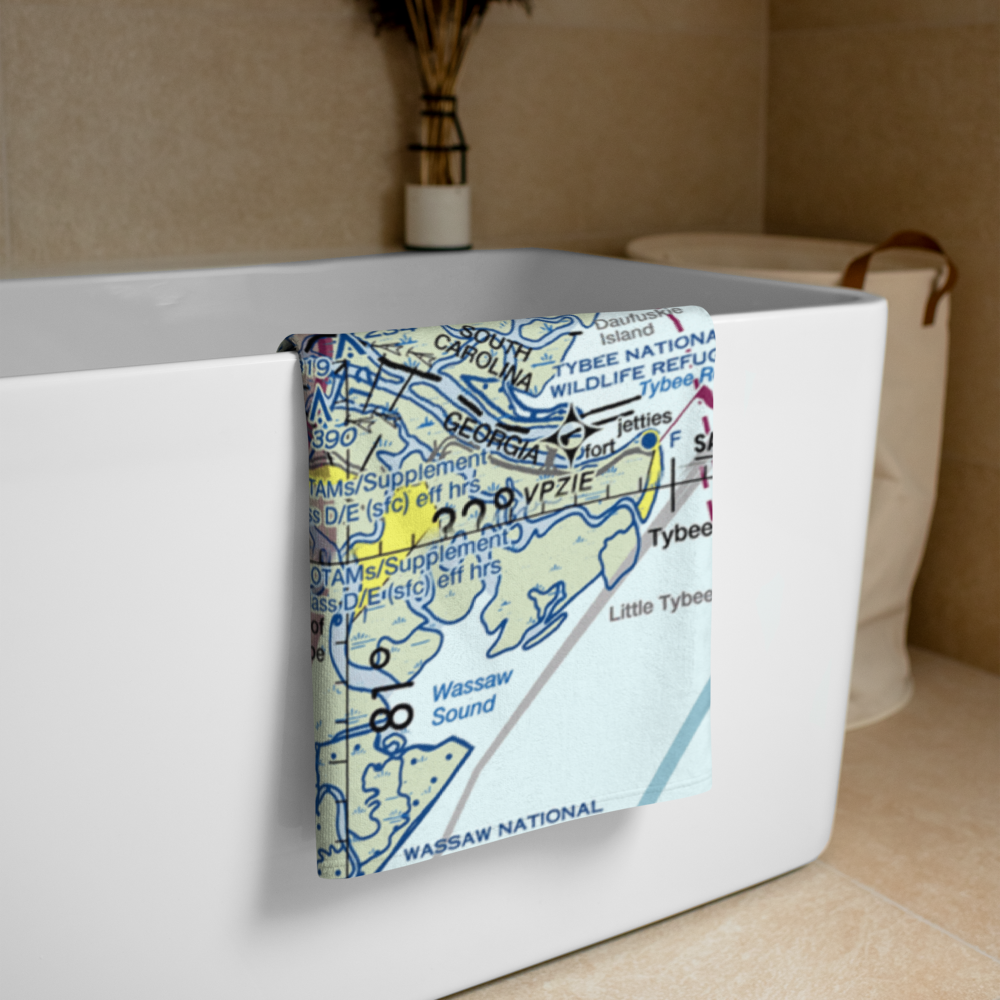 Hunter Army Air Field (SVN) VFR Sectional Towel 