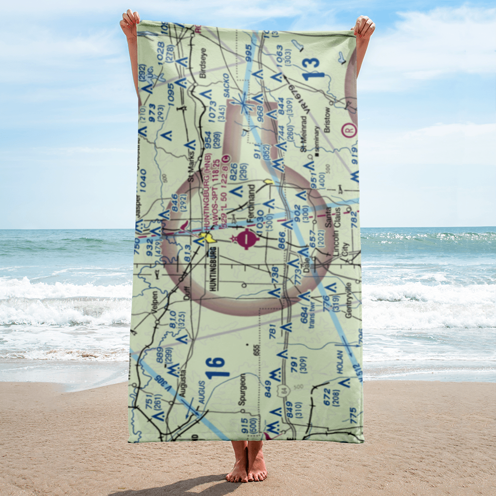 Huntingburg Airport (HNB) VFR Sectional Towel 