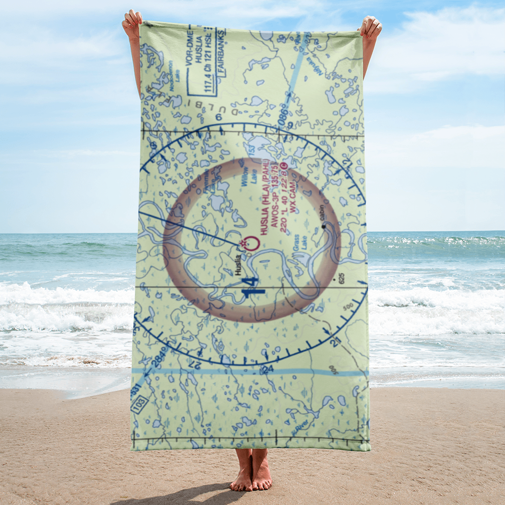 Huslia Airport (HLA) VFR Sectional Towel 