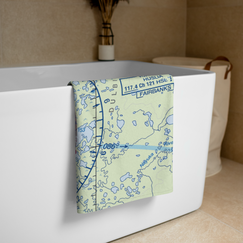 Huslia Airport (HLA) VFR Sectional Towel 