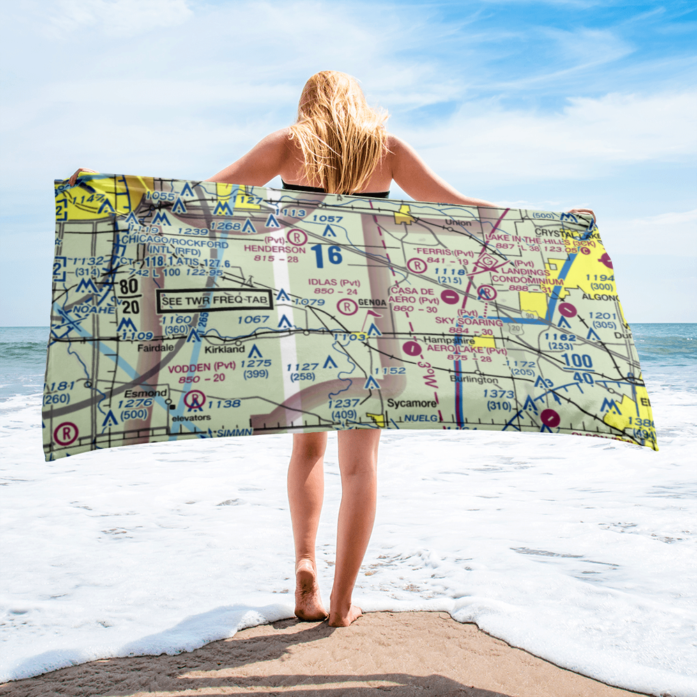 Idlas Restricted Landing Area (IL60) VFR Sectional Towel 