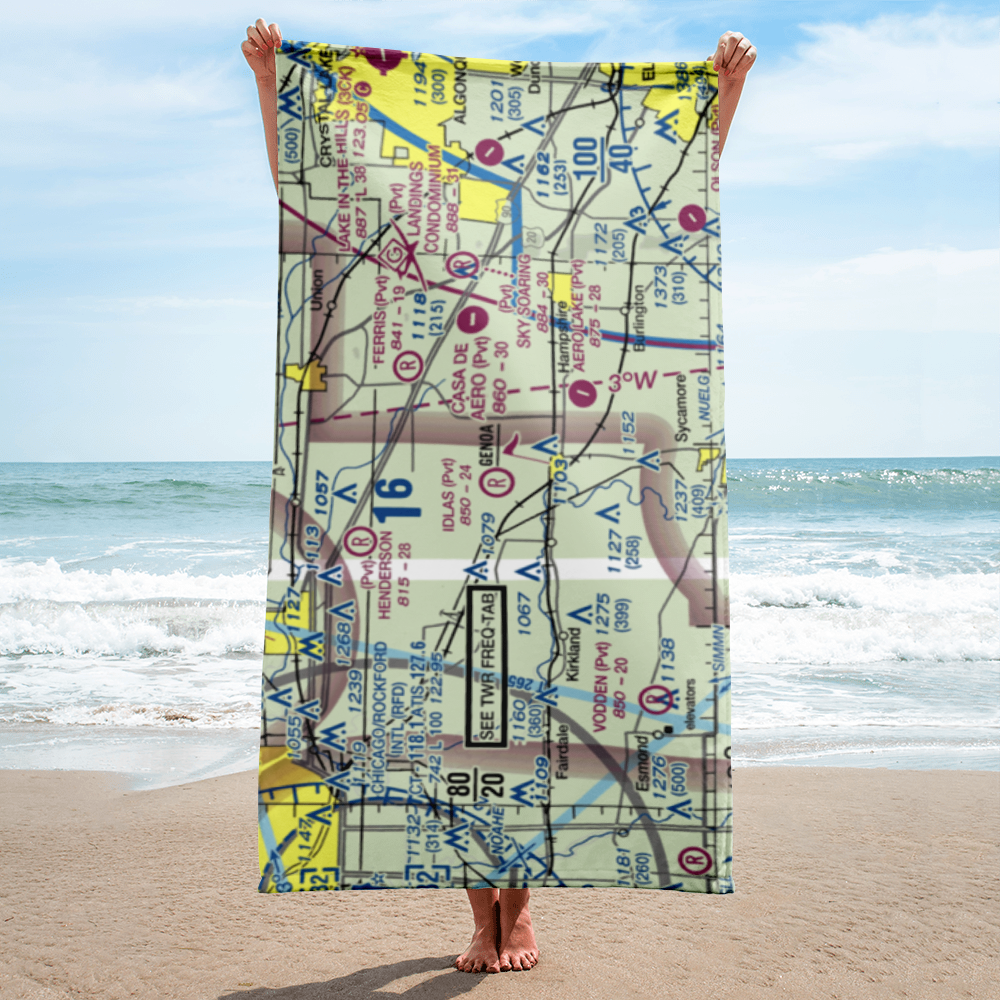 Idlas Restricted Landing Area (IL60) VFR Sectional Towel 