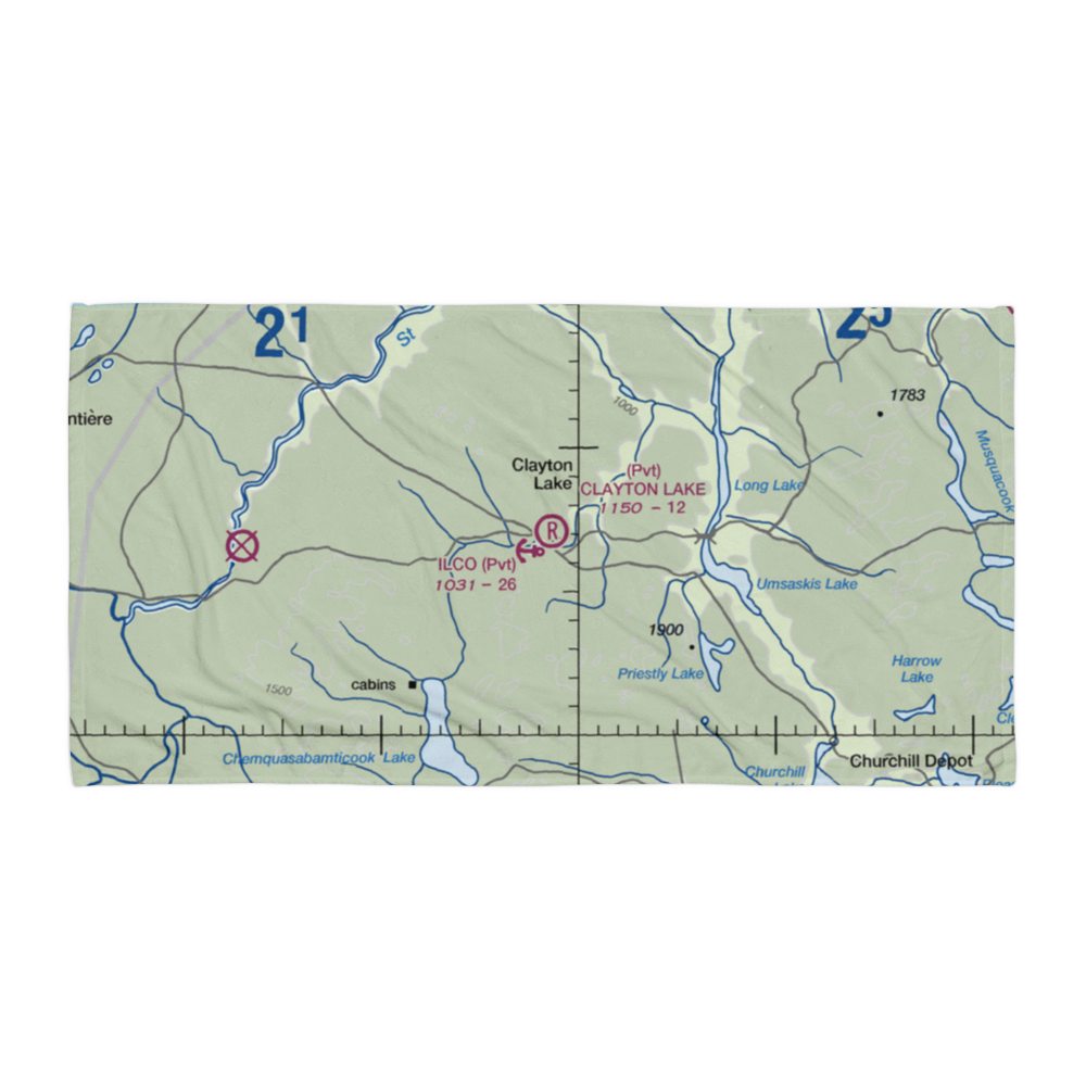 Ilco Landing Area Seaplane Base (ME04) VFR Sectional Towel 