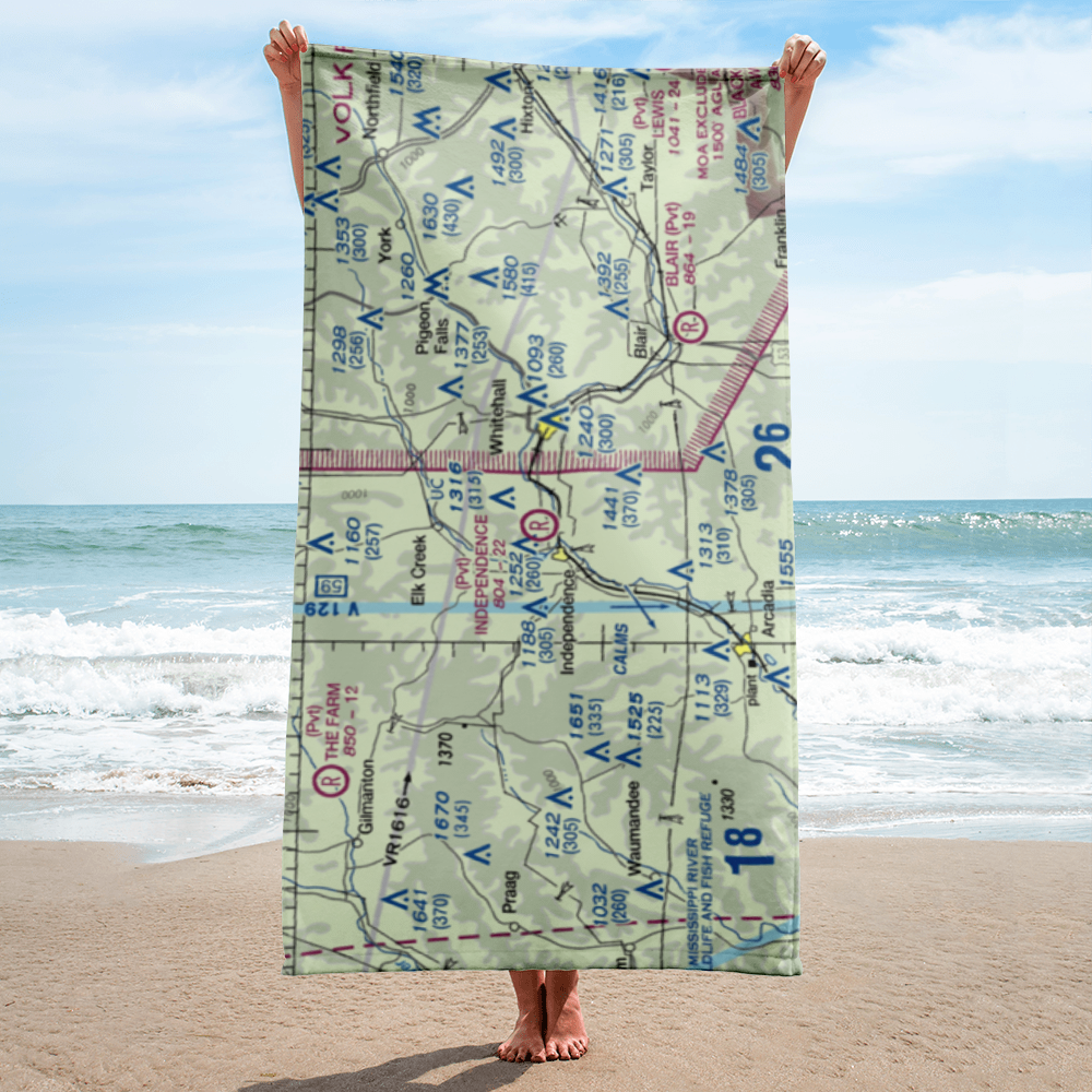 Independence Airport (5WI6) VFR Sectional Towel 