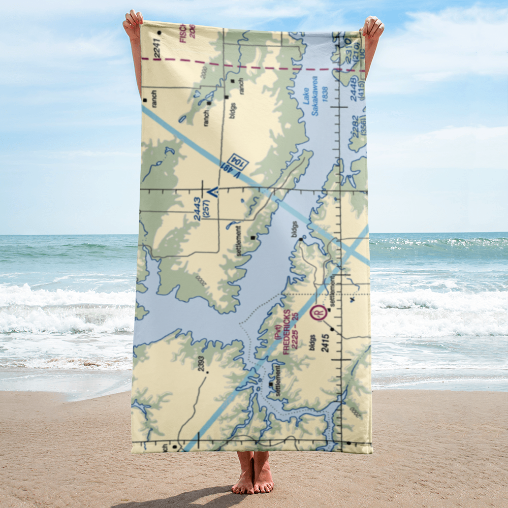 Indian Hill Resort Airport (ND87) VFR Sectional Towel 