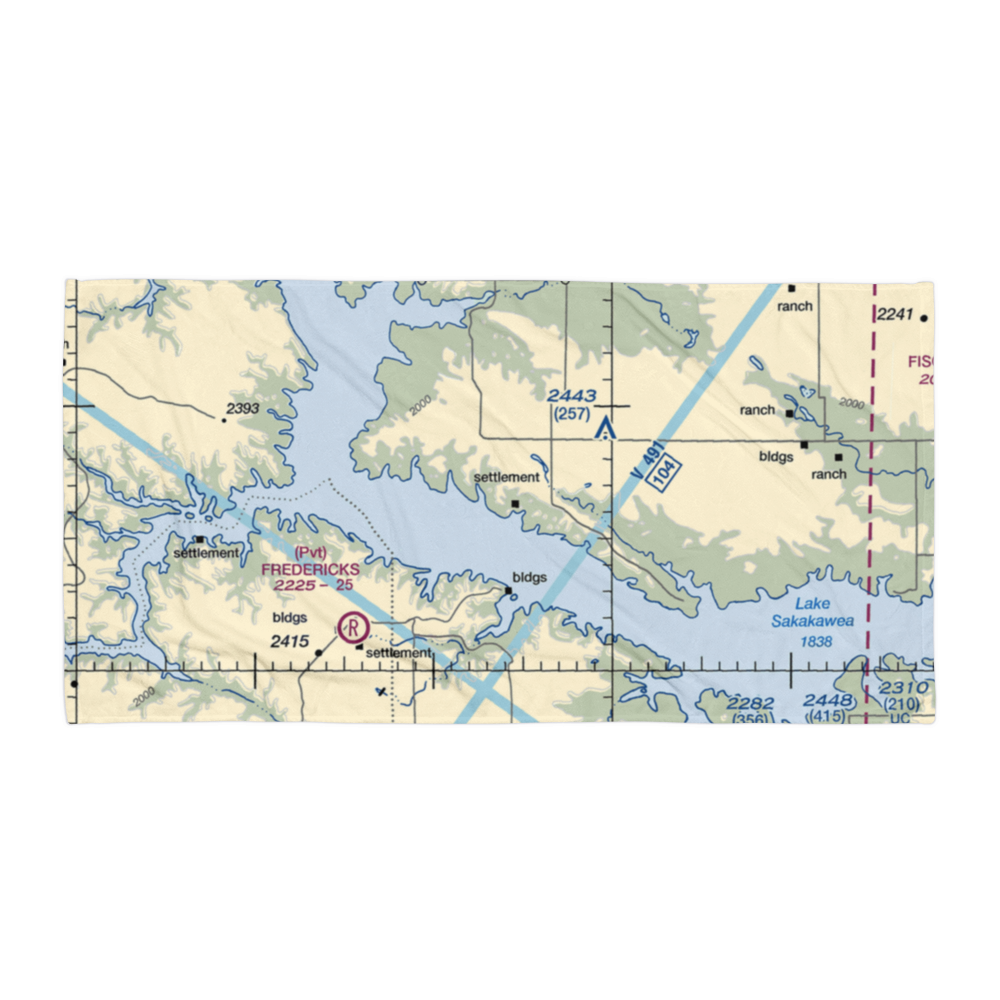 Indian Hill Resort Airport (ND87) VFR Sectional Towel 