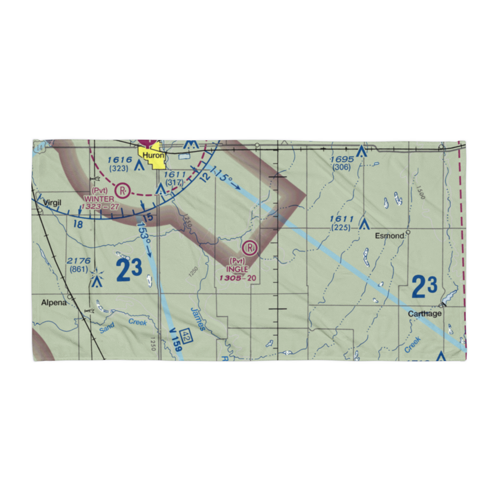 Ingle Airport (SD43) VFR Sectional Towel 