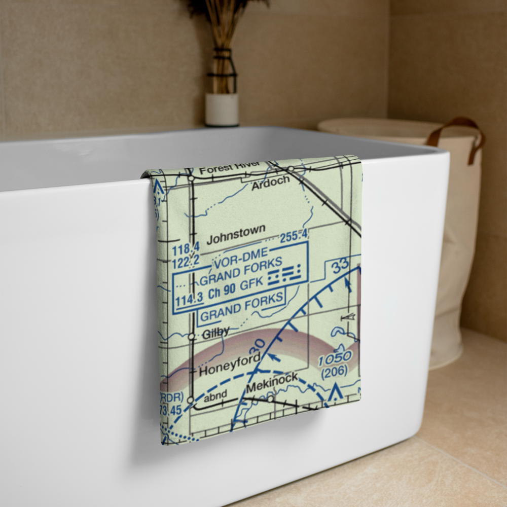 Inkster Airport (ND24) VFR Sectional Towel 