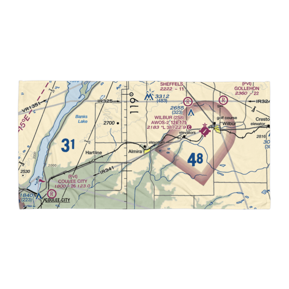 J-Z Airport (1W0) VFR Sectional Towel 