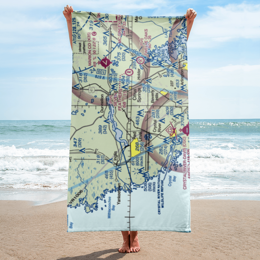 J.R.'s STOLport (66FD) VFR Sectional Towel 