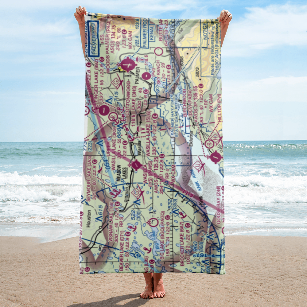 Jack Fish Landing Airport (7AK4) VFR Sectional Towel 