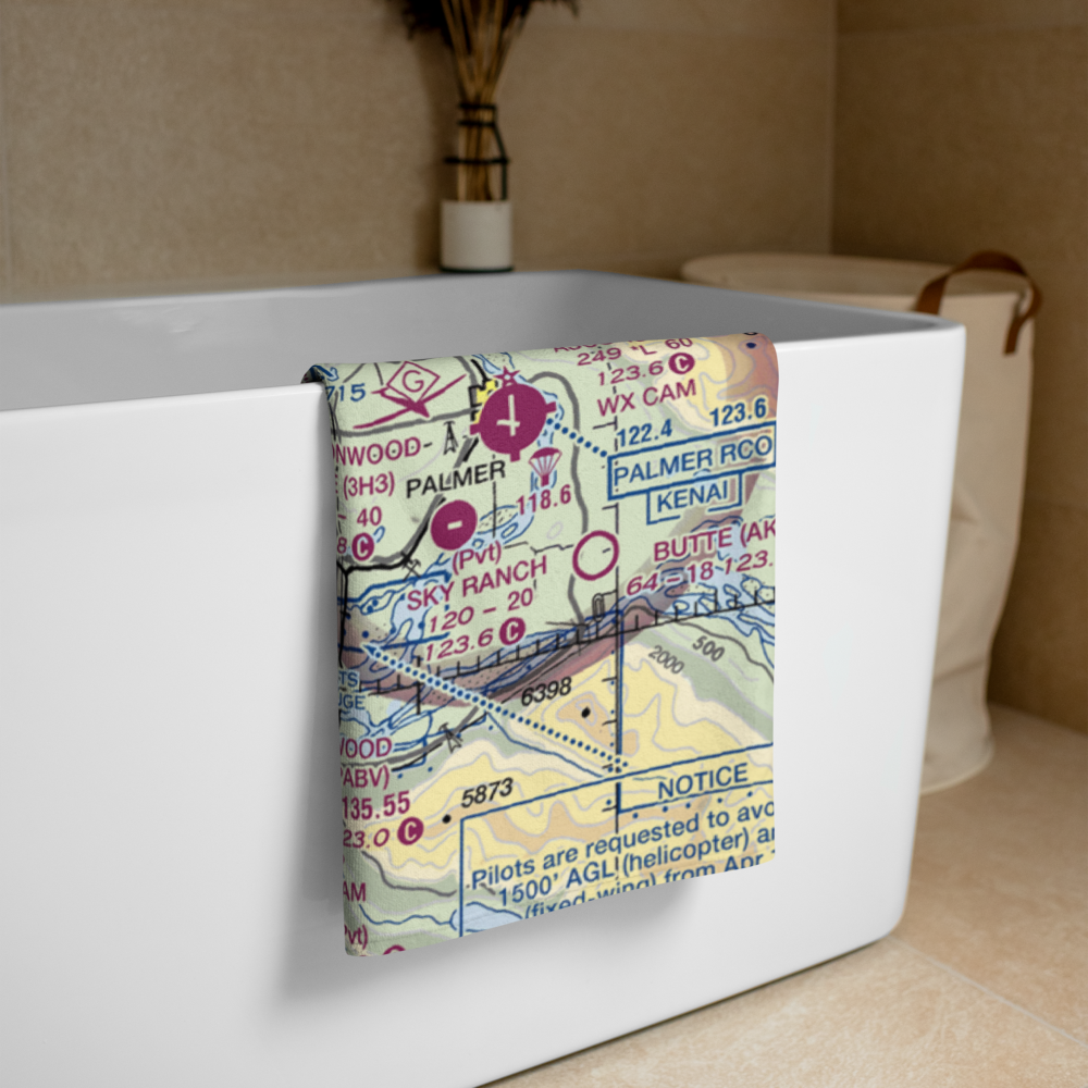 Jack Fish Landing Airport (7AK4) VFR Sectional Towel 