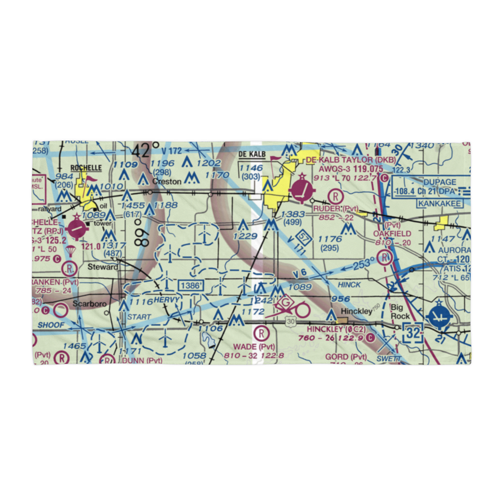 Jack W. Watson Airport (0IL9) VFR Sectional Towel 