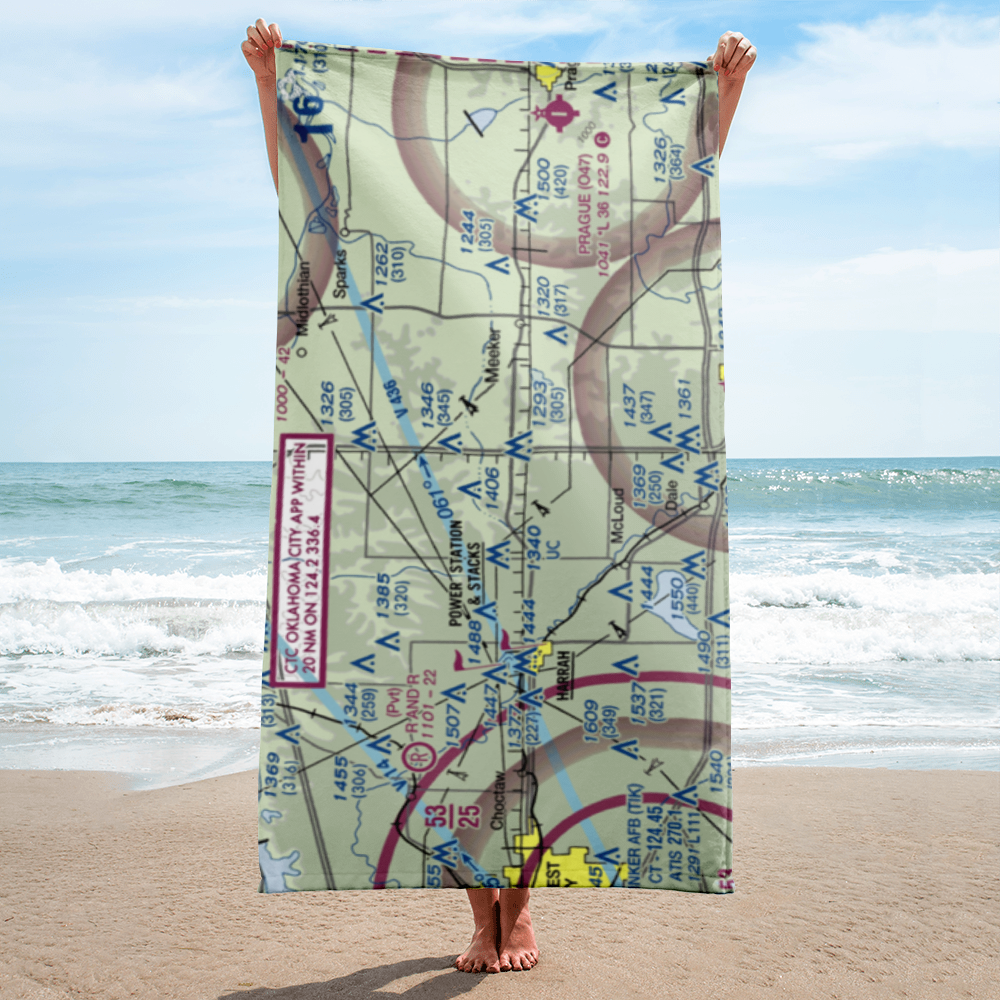Jacktown Airport (OK00) VFR Sectional Towel 
