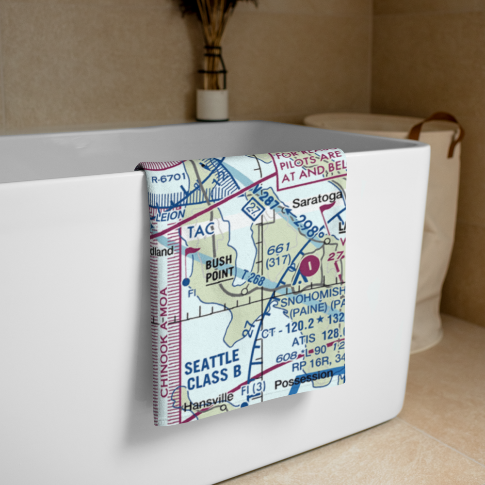 Jefferson County International Airport (0S9) VFR Sectional Towel 