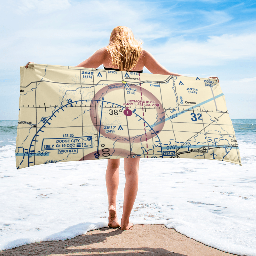 Jetmore Municipal Airport (K79) VFR Sectional Towel 