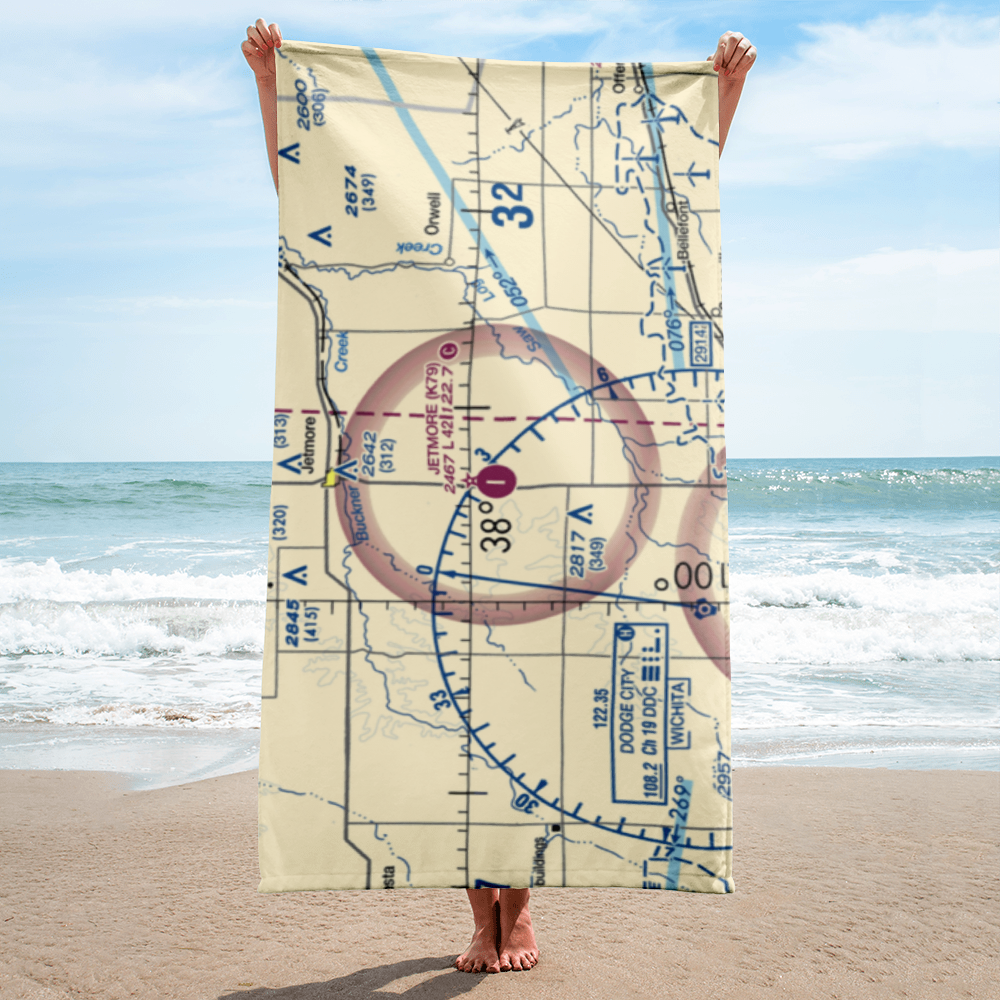 Jetmore Municipal Airport (K79) VFR Sectional Towel 