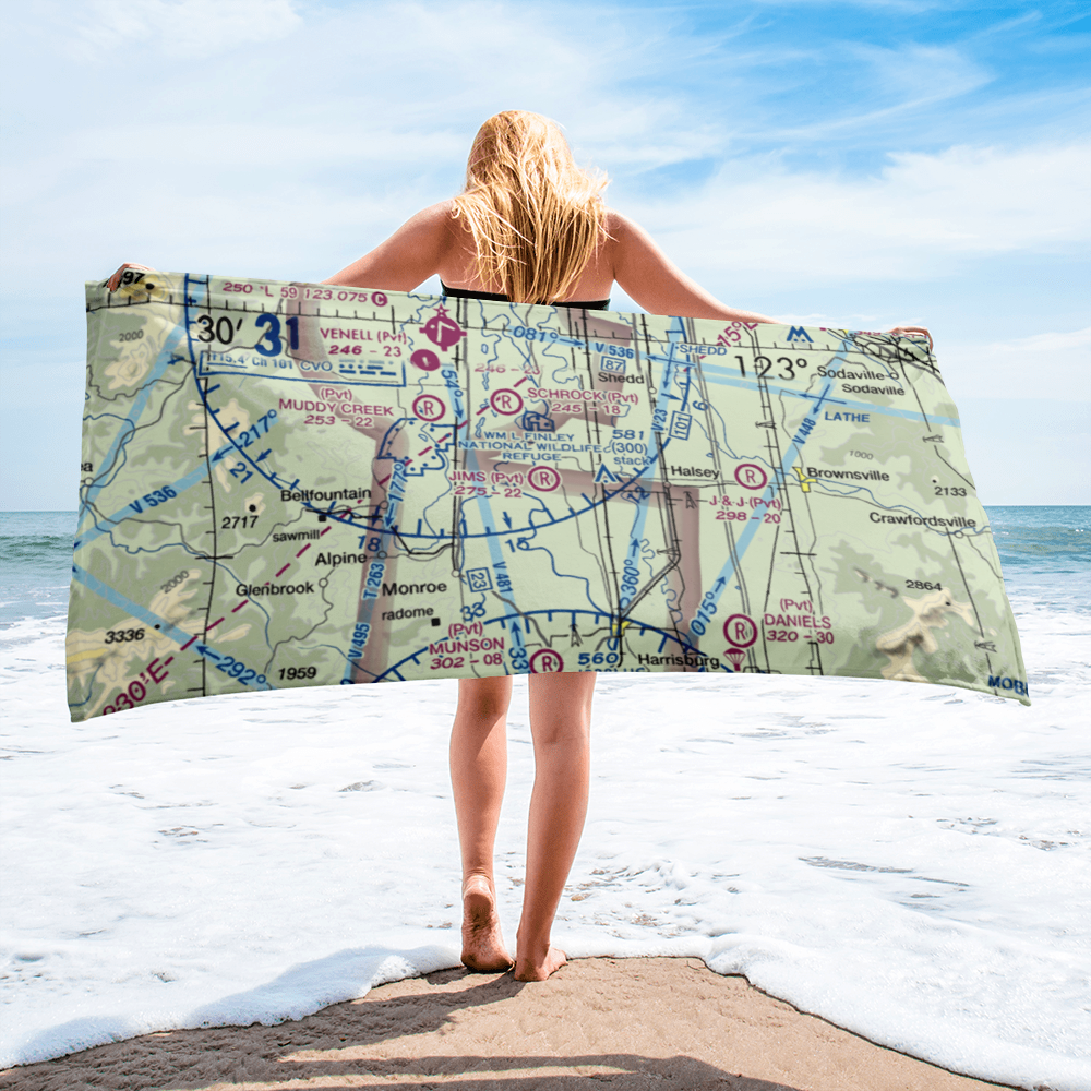 Jim's Airstrip (OG16) VFR Sectional Towel 