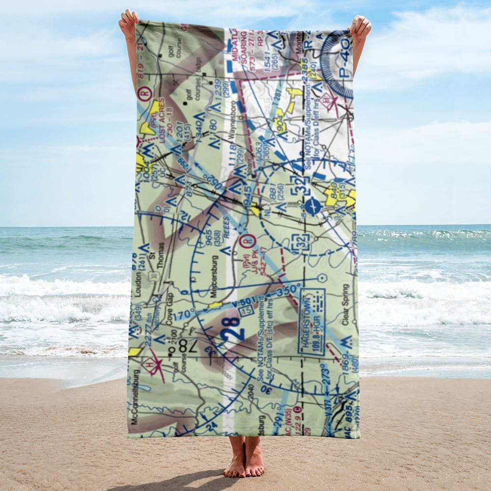 JJ & PK Airport (PA08) VFR Sectional Towel 