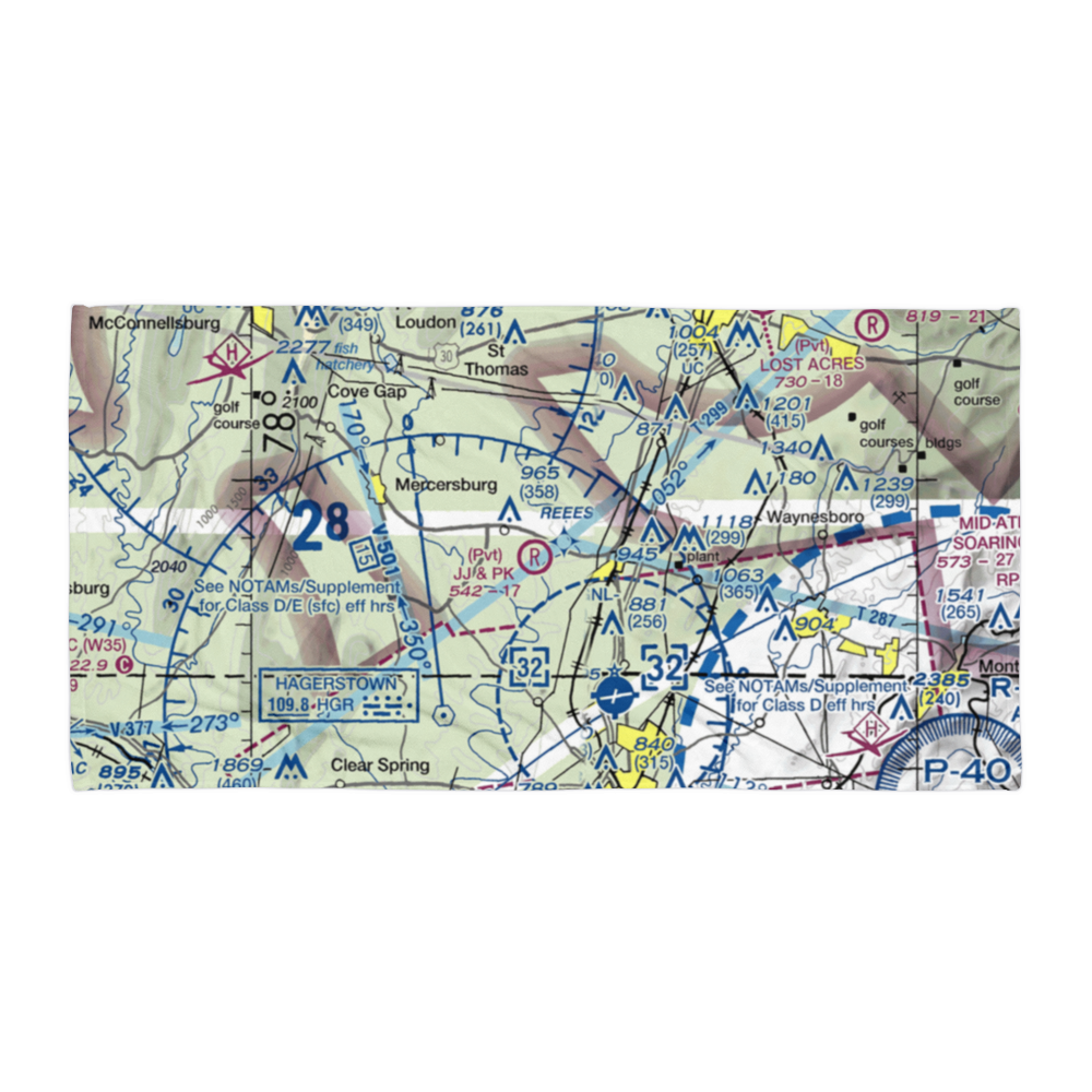 JJ & PK Airport (PA08) VFR Sectional Towel 