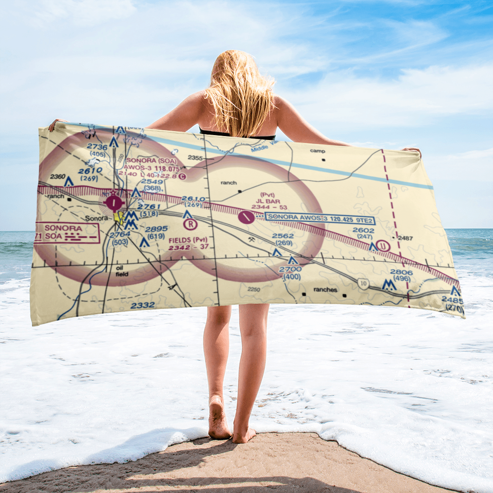 JL Bar Ranch (9TE2) VFR Sectional Towel 