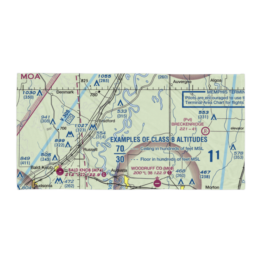 Joeys (JOEY) VFR Sectional Towel 