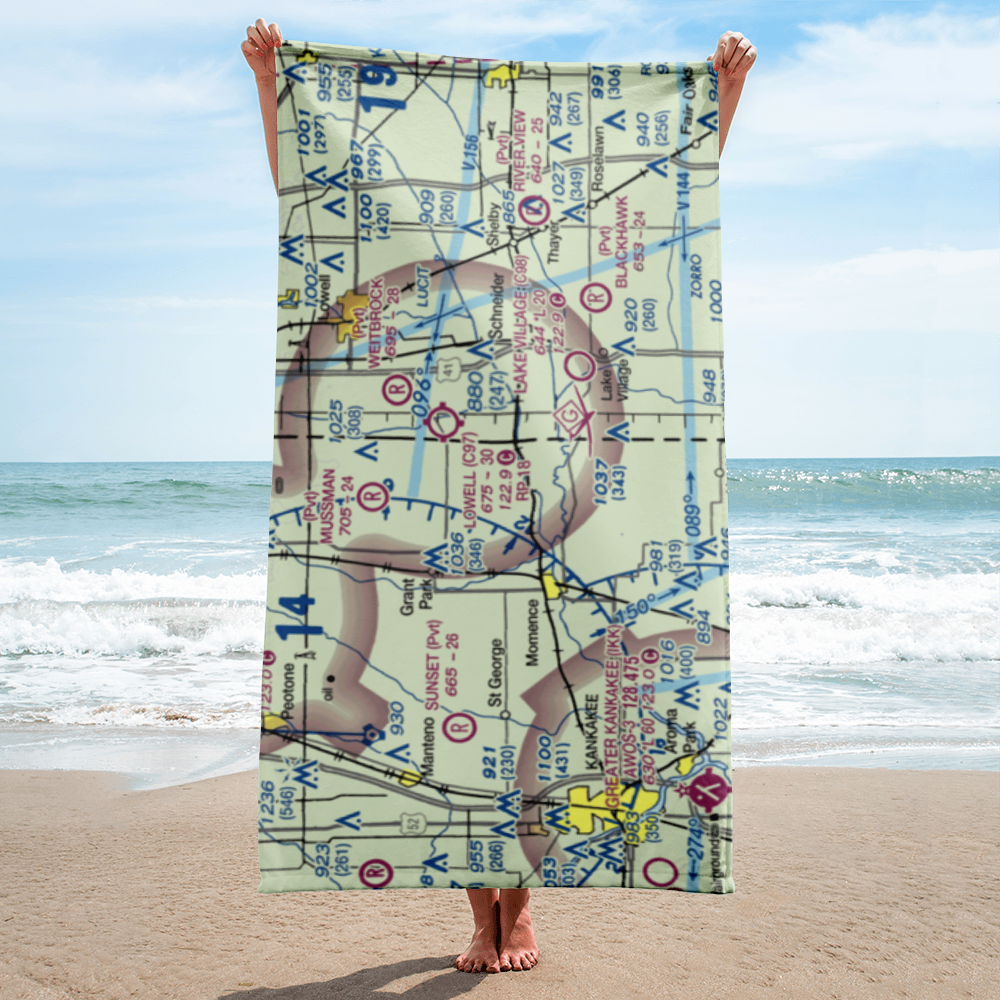 Johnson Airport (90IL) VFR Sectional Towel 