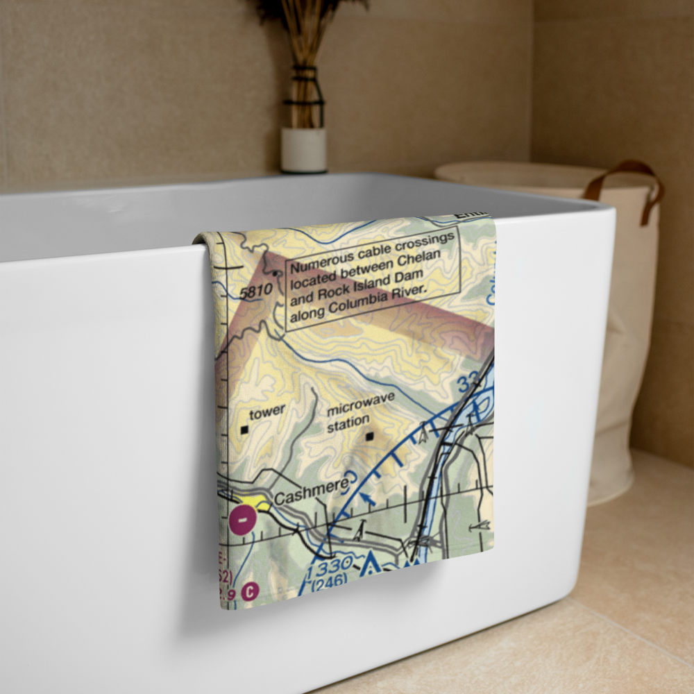 Johnson's Landing Ultralightport (3WA1) VFR Sectional Towel 