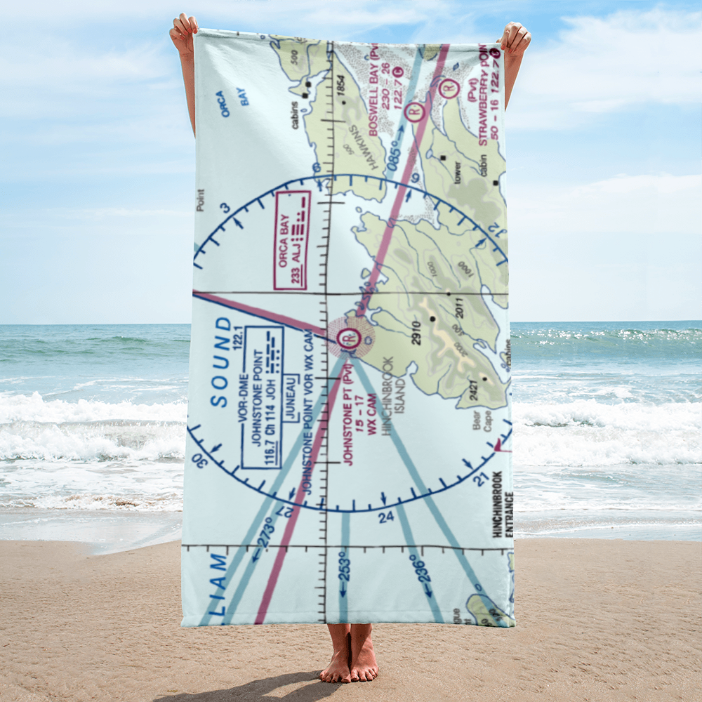 Johnstone Point Airport (2AK5) VFR Sectional Towel 