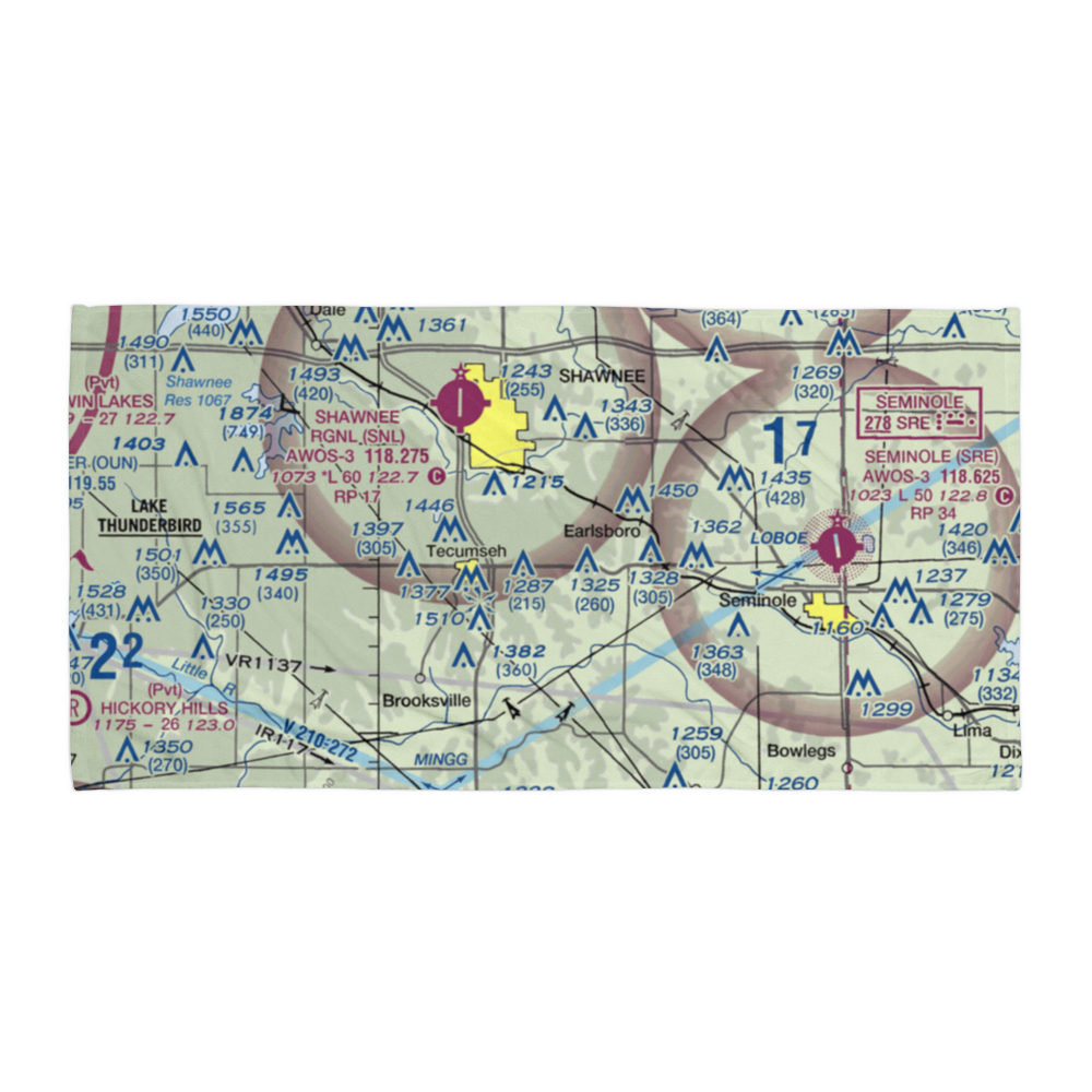 Jones Air Park (36OK) VFR Sectional Towel 