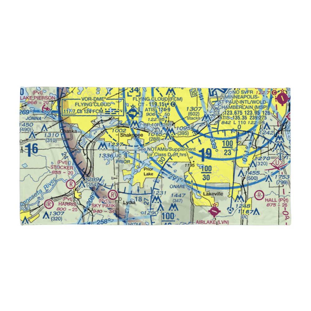 Jorgensen's Landing Seaplane Base (MY34) VFR Sectional Towel 