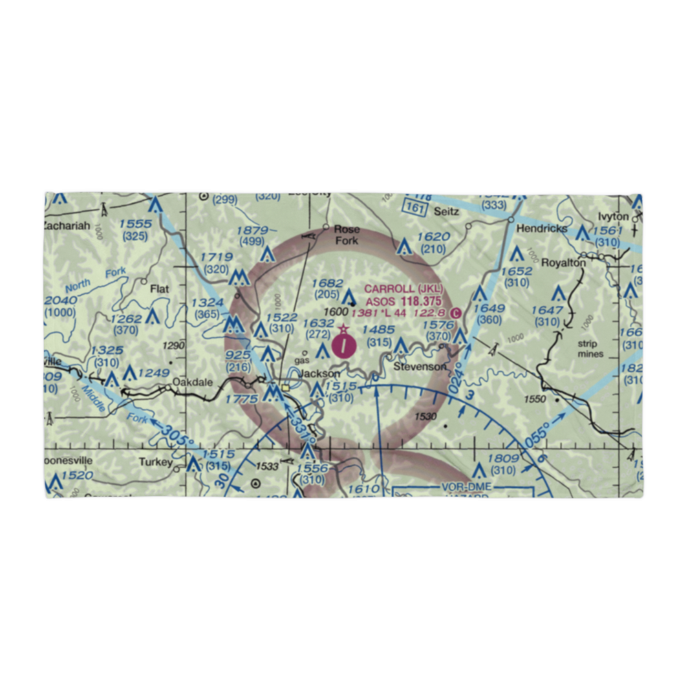 Julian Carroll Airport (JKL) VFR Sectional Towel 