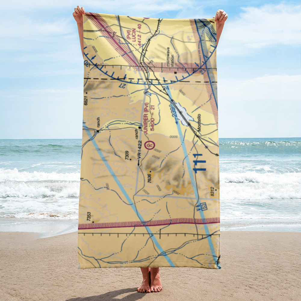 Juniper Airport (NV14) VFR Sectional Towel 