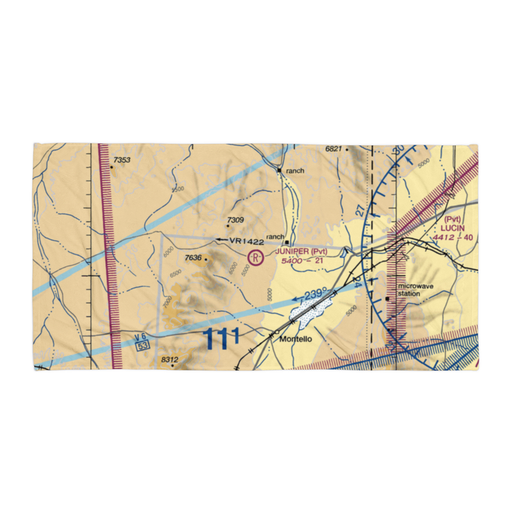 Juniper Airport (NV14) VFR Sectional Towel 