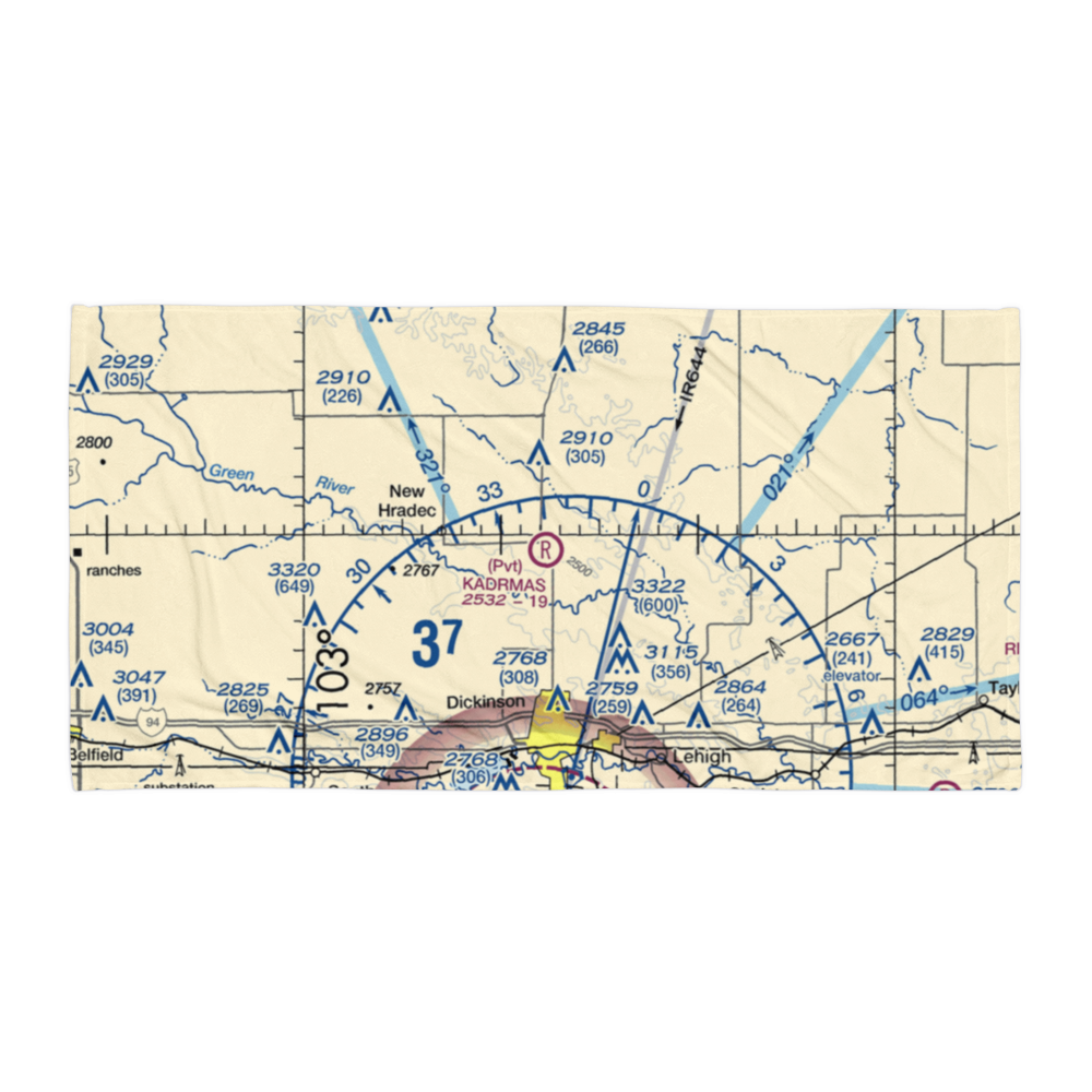 Kadrmas Airport (ND10) VFR Sectional Towel 
