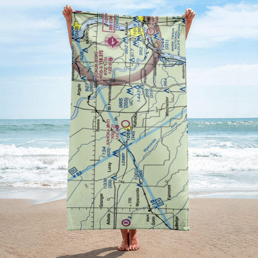 Kahoka Municipal Airport (0H7) VFR Sectional Towel 