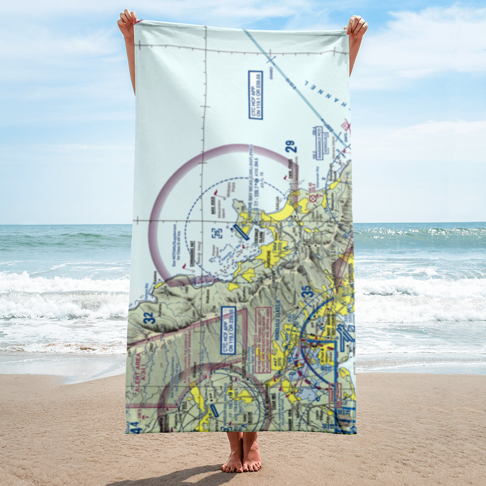 Kaneohe Bay MCAS (Marion E. Carl Field) Airport (NGF) VFR Sectional Towel 