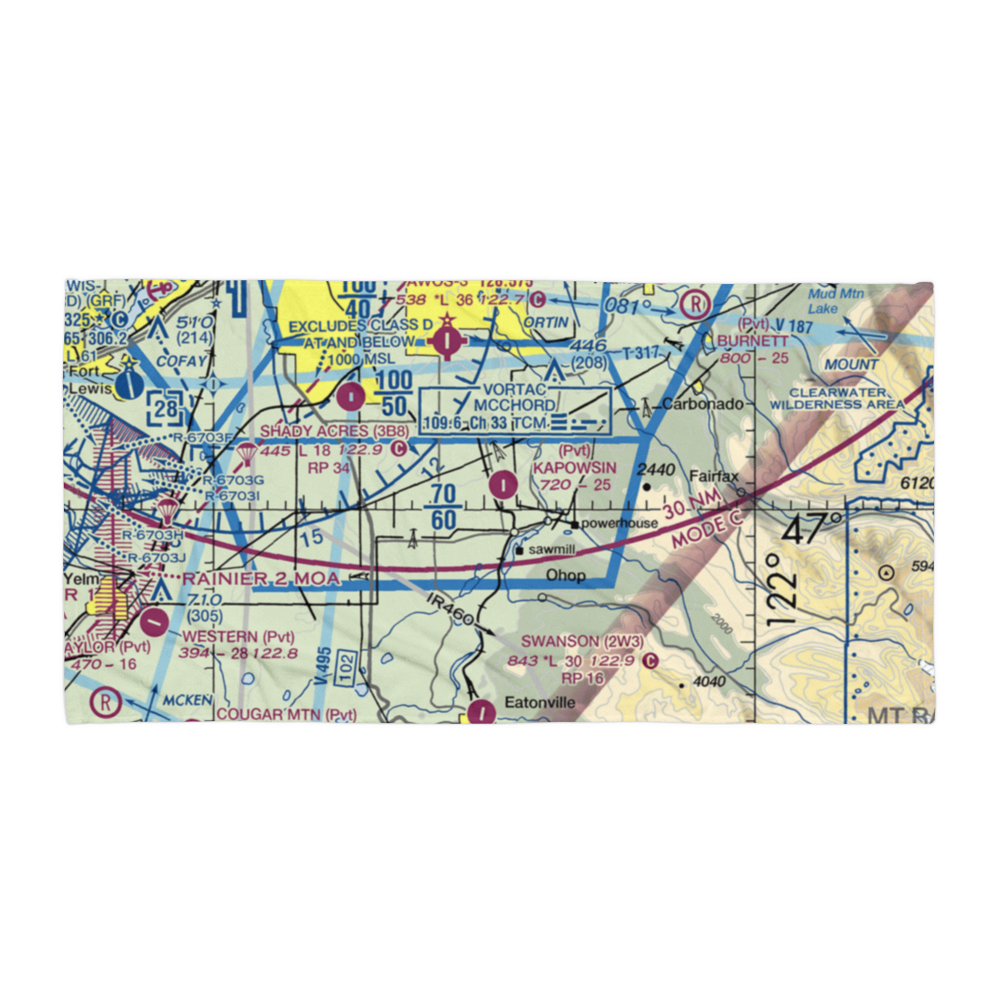 Kapowsin Field (86WA) VFR Sectional Towel 